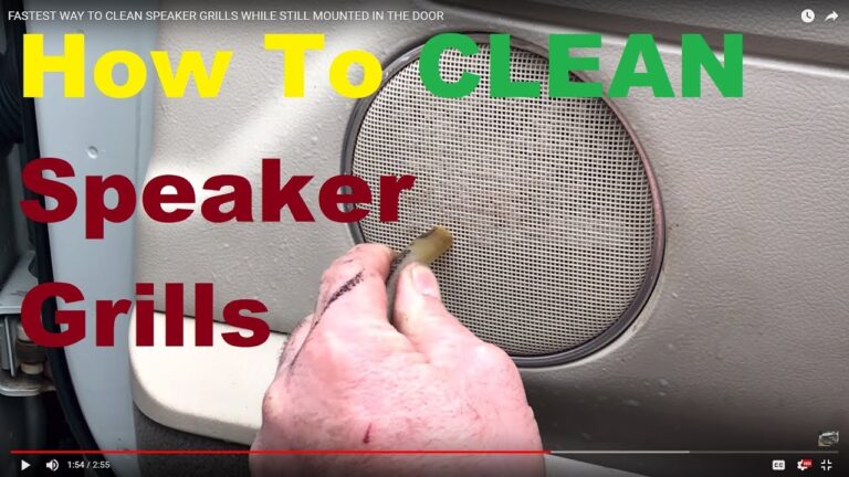 How to Clean Car Speaker Holes